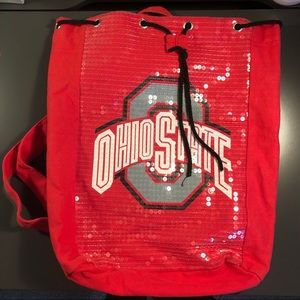 Ohio State sequin drawstring bag